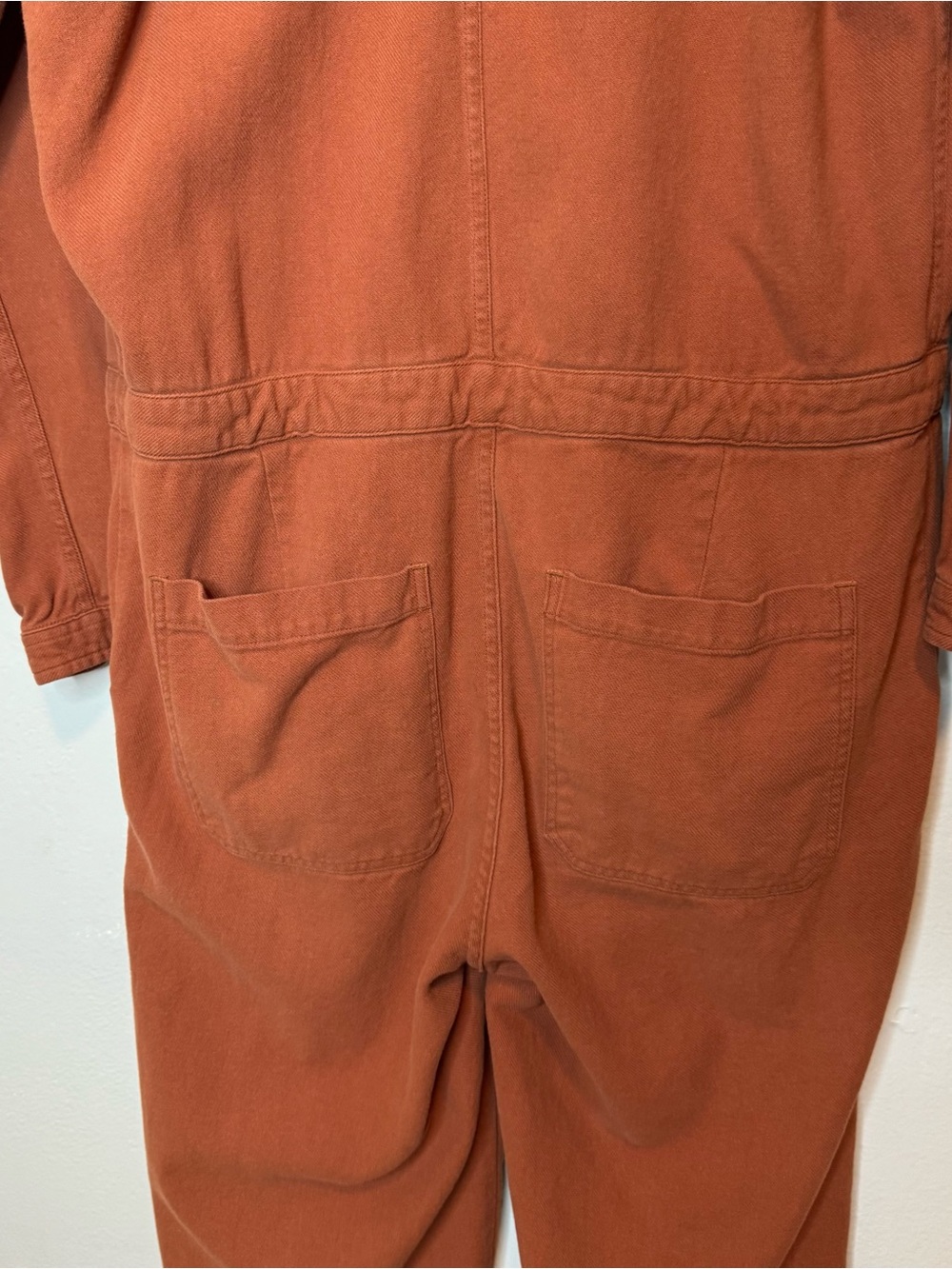 Bridge & Burn Burke Utility Jumpsuit Rust Terracotta Orange Long Sleeve - Picture 15 of 16